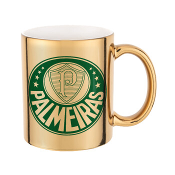 Palmeiras, Mug ceramic, gold mirror, 330ml