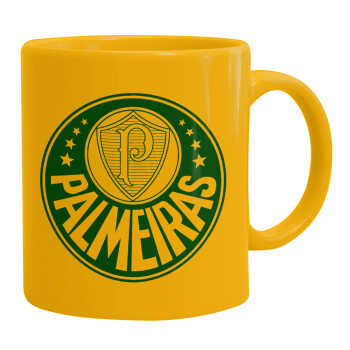 Palmeiras, Ceramic coffee mug yellow, 330ml