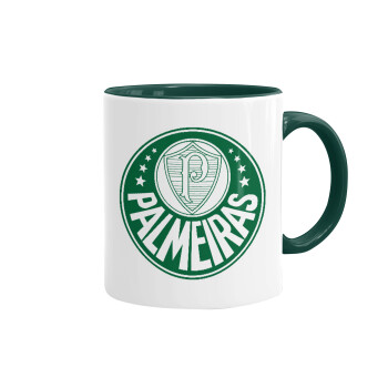 Palmeiras, Mug colored green, ceramic, 330ml