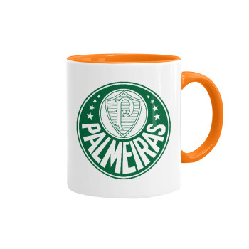 Palmeiras, Κούπα χρωματιστή πορτοκαλί, κεραμική, 330ml