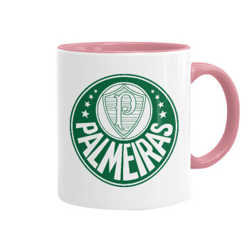 Palmeiras, Mug colored pink, ceramic, 330ml