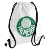 Backpack pouch GYMBAG white, with pocket (40x48cm) & thick cords