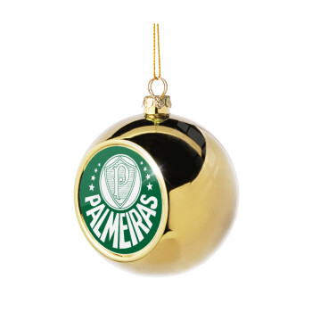 Palmeiras, Golden Christmas tree ball ornament 8cm