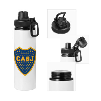 Club Atlético Boca Juniors, Metal water bottle with safety cap, aluminum 850ml