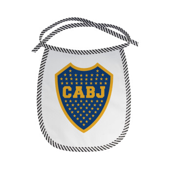 Club Atlético Boca Juniors, Σαλιάρα μωρού αλέκιαστη με κορδόνι Μαύρη