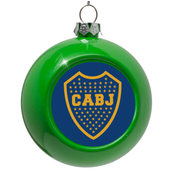 Club Atlético Boca Juniors, Green Christmas tree ornament bauble 8cm