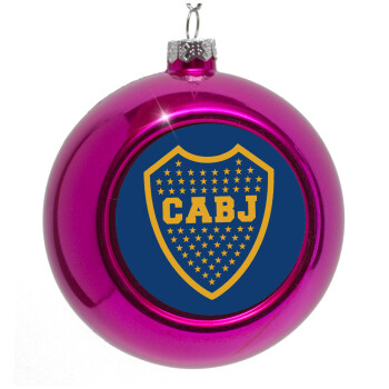 Club Atlético Boca Juniors, Purple Christmas tree ornament bauble 8cm