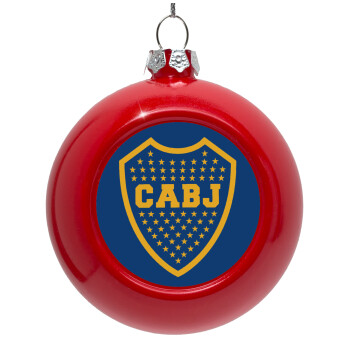 Club Atlético Boca Juniors, Red Christmas tree ornament bauble 8cm