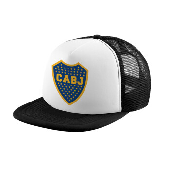 Club Atlético Boca Juniors, Καπέλο Ενηλίκων Soft Trucker με Δίχτυ Black/White (POLYESTER, ΕΝΗΛΙΚΩΝ, UNISEX, ONE SIZE)