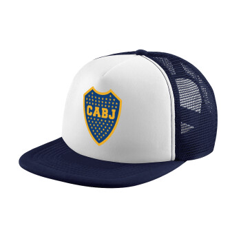 Club Atlético Boca Juniors, Καπέλο παιδικό Soft Trucker με Δίχτυ ΜΠΛΕ ΣΚΟΥΡΟ/ΛΕΥΚΟ (POLYESTER, ΠΑΙΔΙΚΟ, ONE SIZE)