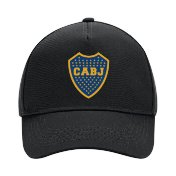 Club Atlético Boca Juniors, Adult Ultimate Hat BLACK, (100% COTTON DRILL, ADULT, UNISEX, ONE SIZE)