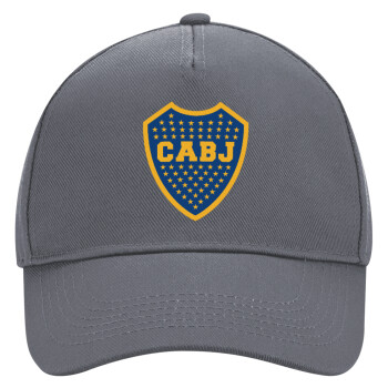 Club Atlético Boca Juniors, Ultimate Adult Hat Grey, (100% COTTON DRILL, ADULT, UNISEX, ONE SIZE)