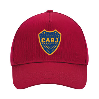 Club Atlético Boca Juniors, Adult Ultimate Hat RED, (100% COTTON DRILL, ADULT, UNISEX, ONE SIZE)