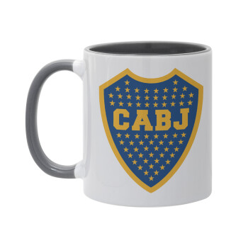 Club Atlético Boca Juniors, Κούπα χρωματιστή γκρι, κεραμική, 330ml