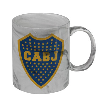 Club Atlético Boca Juniors, Κούπα κεραμική, marble style (μάρμαρο), 330ml