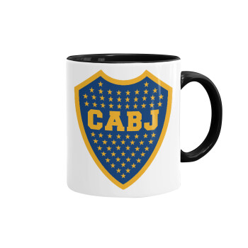 Club Atlético Boca Juniors, Mug colored black, ceramic, 330ml