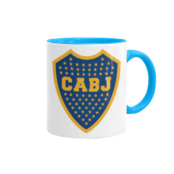 Club Atlético Boca Juniors, Mug colored light blue, ceramic, 330ml