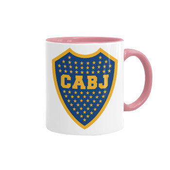Club Atlético Boca Juniors, Κούπα χρωματιστή ροζ, κεραμική, 330ml
