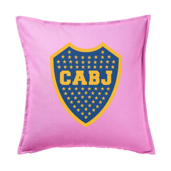 Club Atlético Boca Juniors, Sofa cushion Pink 50x50cm includes filling