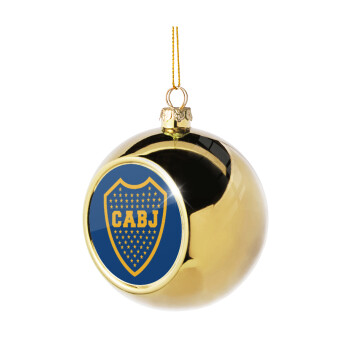 Club Atlético Boca Juniors, Golden Christmas tree ball ornament 8cm