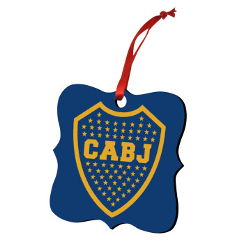 Club Atlético Boca Juniors, Χριστουγεννιάτικο στολίδι polygon ξύλινο 7.5cm