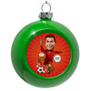 Green Christmas tree ornament bauble 8cm