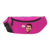 Unisex waist bag (banana) in PINK color with 2 pockets