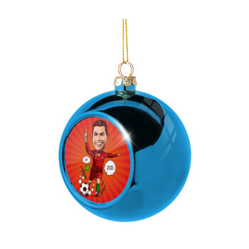 Cristiano Ronaldo, Χριστουγεννιάτικη μπάλα δένδρου Μπλε 8cm