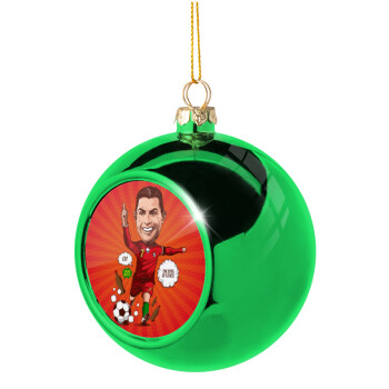 Cristiano Ronaldo, Χριστουγεννιάτικη μπάλα δένδρου Πράσινη 8cm