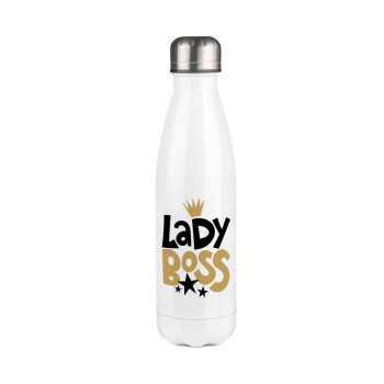 Lady Boss, Metal mug thermos White (Stainless steel), double wall, 500ml