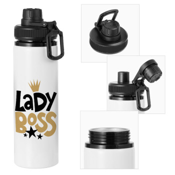 Lady Boss, Metal water bottle with safety cap, aluminum 850ml