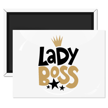 Lady Boss, Ορθογώνιο μαγνητάκι ψυγείου διάστασης 9x6cm