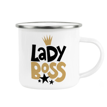 Lady Boss, Κούπα Μεταλλική εμαγιέ λευκη 360ml