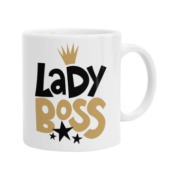 Lady Boss, Ceramic coffee mug, 330ml (1pcs)