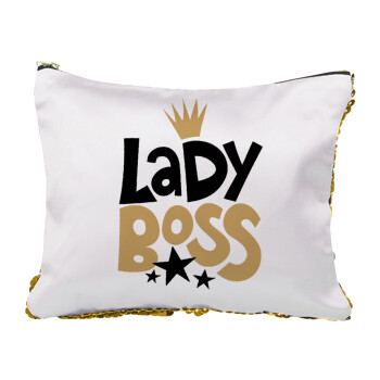 Lady Boss, Τσαντάκι νεσεσέρ με πούλιες (Sequin) Χρυσό