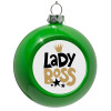 Green Christmas tree ornament bauble 8cm