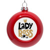 Red Christmas tree ornament bauble 8cm