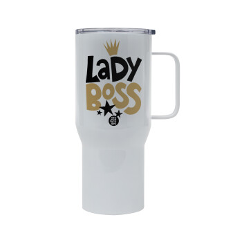 Lady Boss, Mega Stainless steel Tumbler with lid, double wall 750L