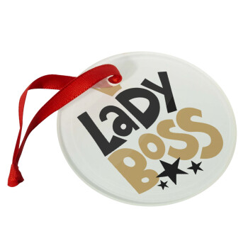 Lady Boss, Χριστουγεννιάτικο στολίδι γυάλινο 9cm