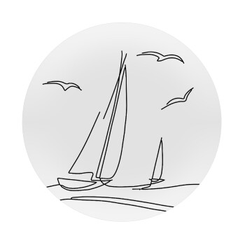 Sailing, Mousepad Round 20cm