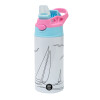 Children's hot water bottle, stainless steel, with safety straw, Pink/BlueCiel (360ml) BPA FREE