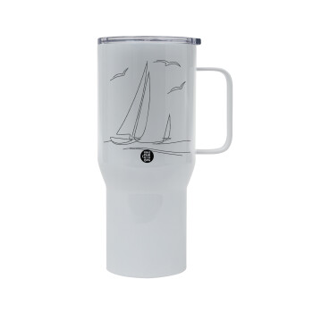 Sailing, Mega Stainless steel Tumbler with lid, double wall 750L