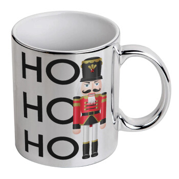 Nutcracker, Mug ceramic, silver mirror, 330ml