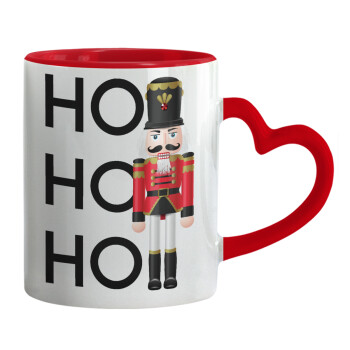 Nutcracker, Mug heart red handle, ceramic, 330ml