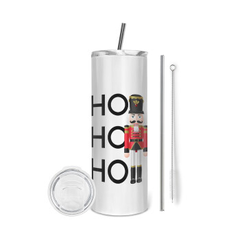 Nutcracker, Eco friendly stainless steel tumbler 600ml, with metal straw & cleaning brush