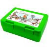 Children's cookie container GREEN 185x128x65mm (BPA free plastic)