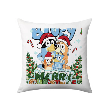 Bluey Merry Christmas, Sofa cushion 40x40cm includes filling