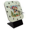 Quartz Table clock in natural wood (10cm)