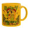 Ceramic coffee mug yellow, 330ml