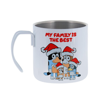 Bluey xmas family, Mug Stainless steel double wall 400ml